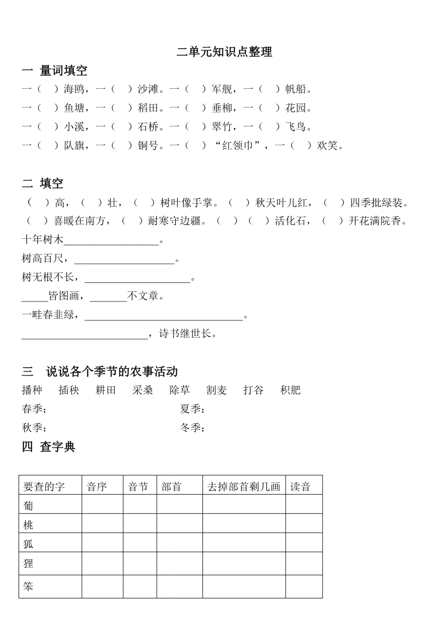 各单元知识点练习资料预览第 2 页