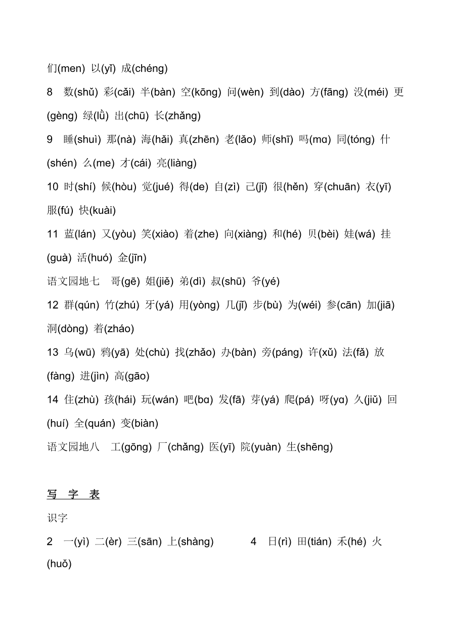 生字表(注音) 资料预览第 3 页