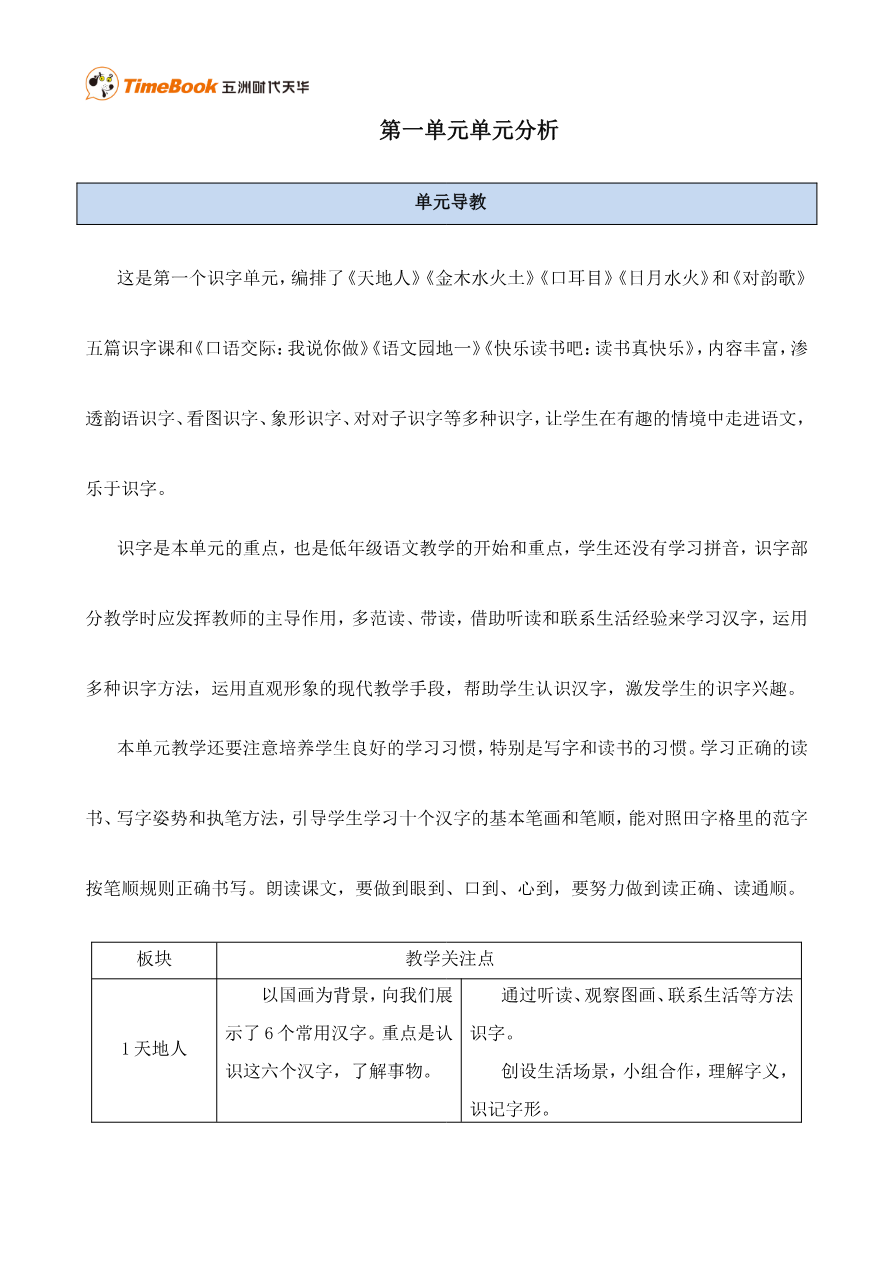 第一单元单元分析资料预览第 1 页