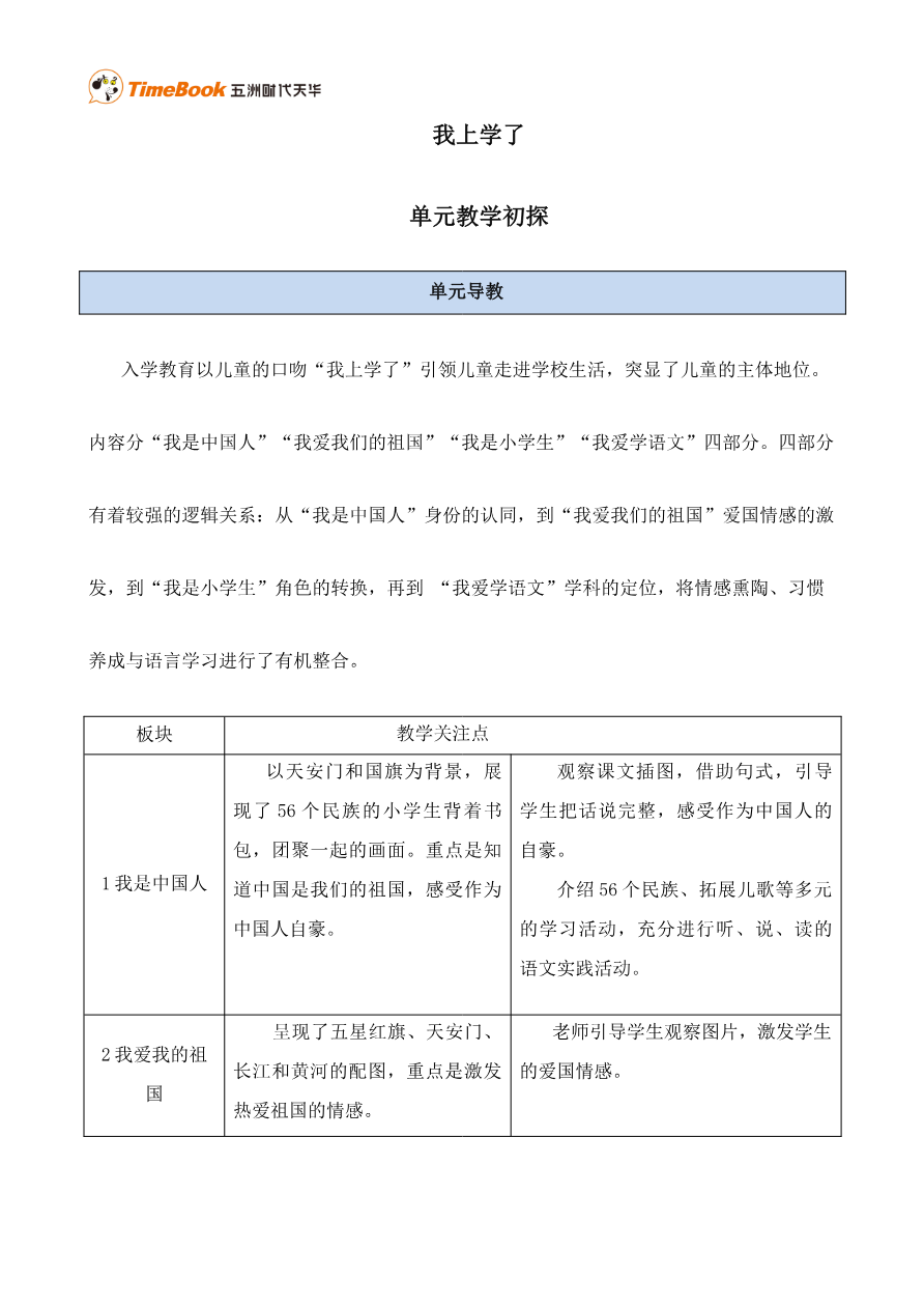 我上学了单元教学初探资料预览第 1 页