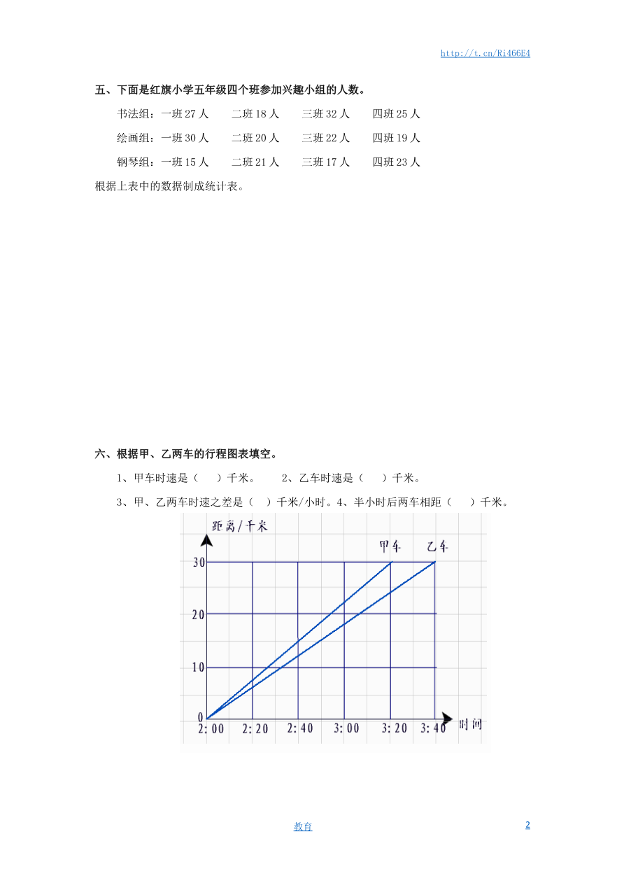 通用版数学六年级下册总复习专题：统计1 含答案资料预览第 2 页