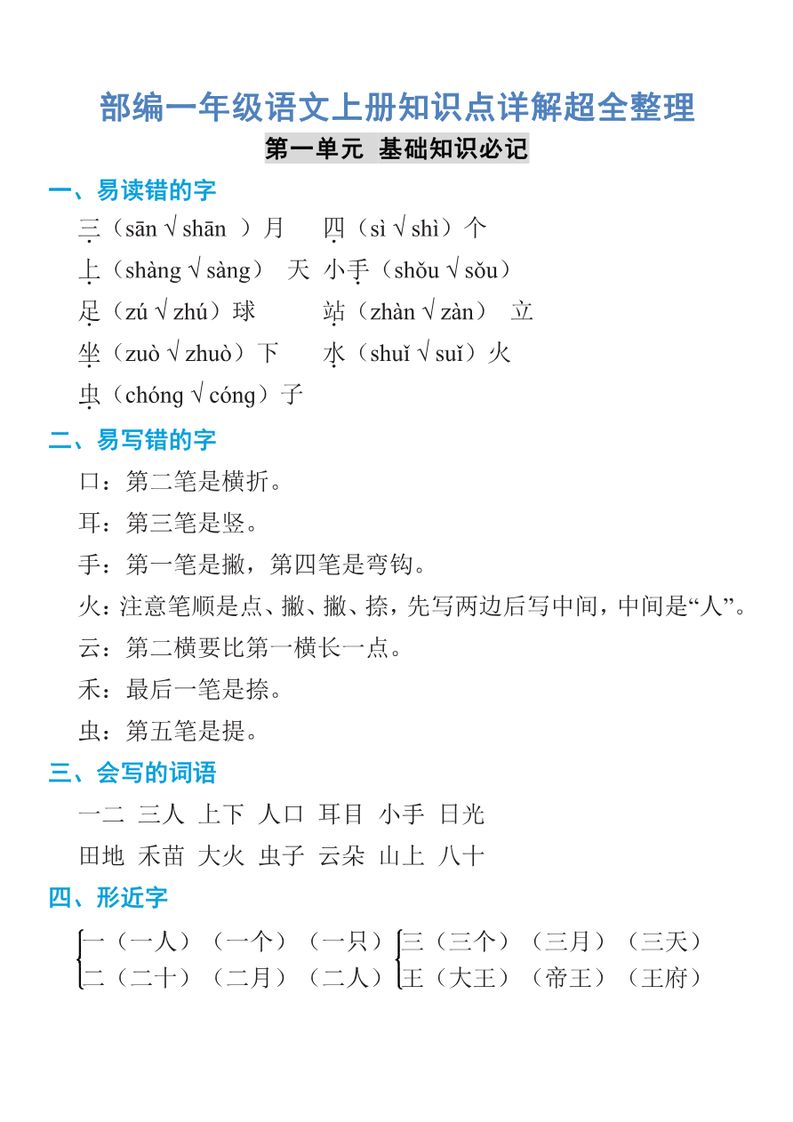 全册知识点详解超全整理资料预览第 1 页