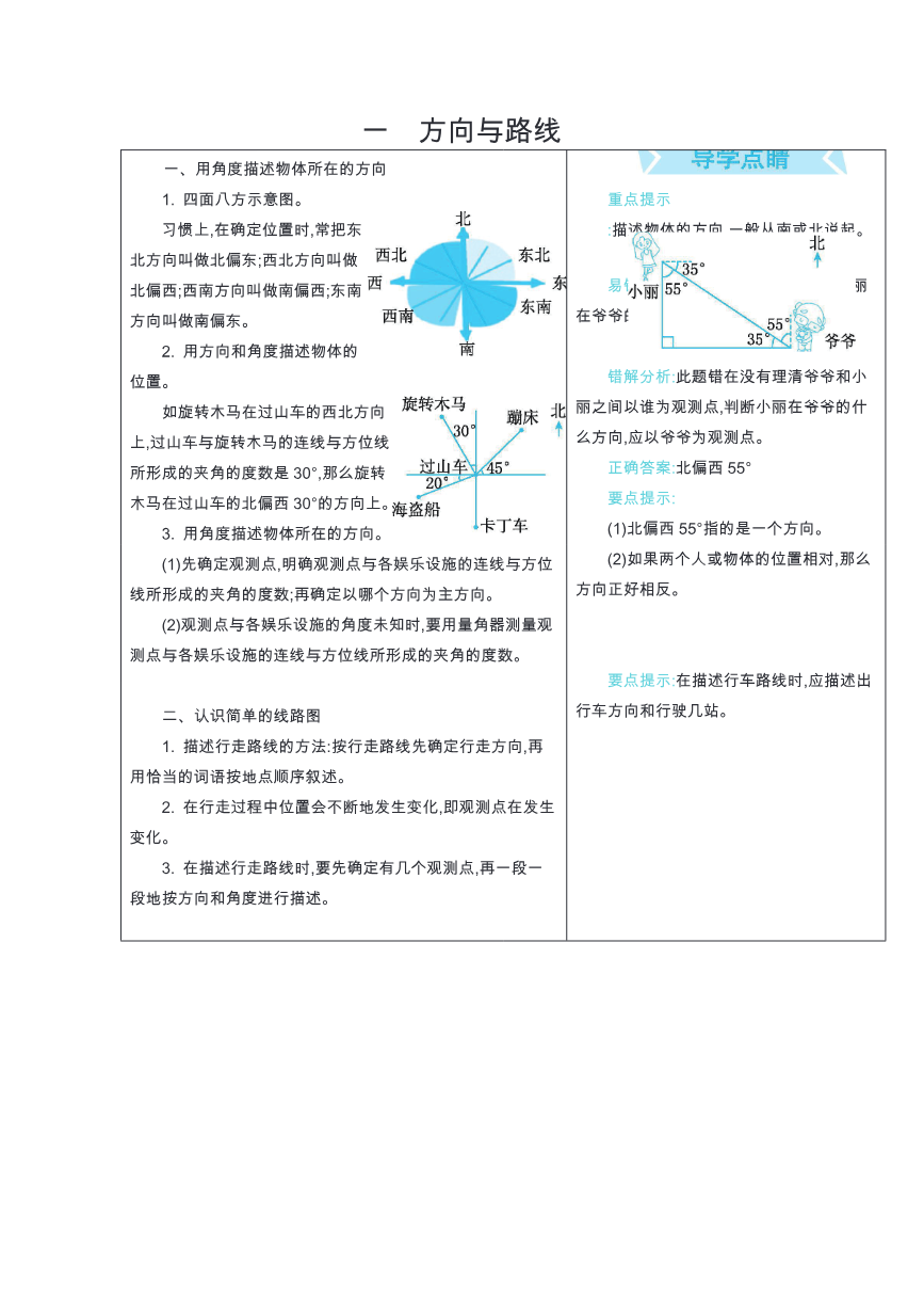 五年级上册数学冀教版知识要点资料预览第 1 页