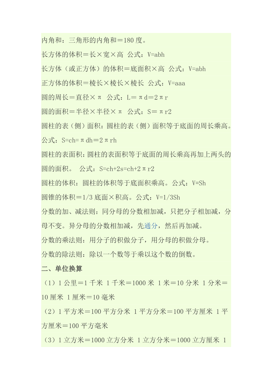 小学数学公式大全(完整版)资料预览第 2 页