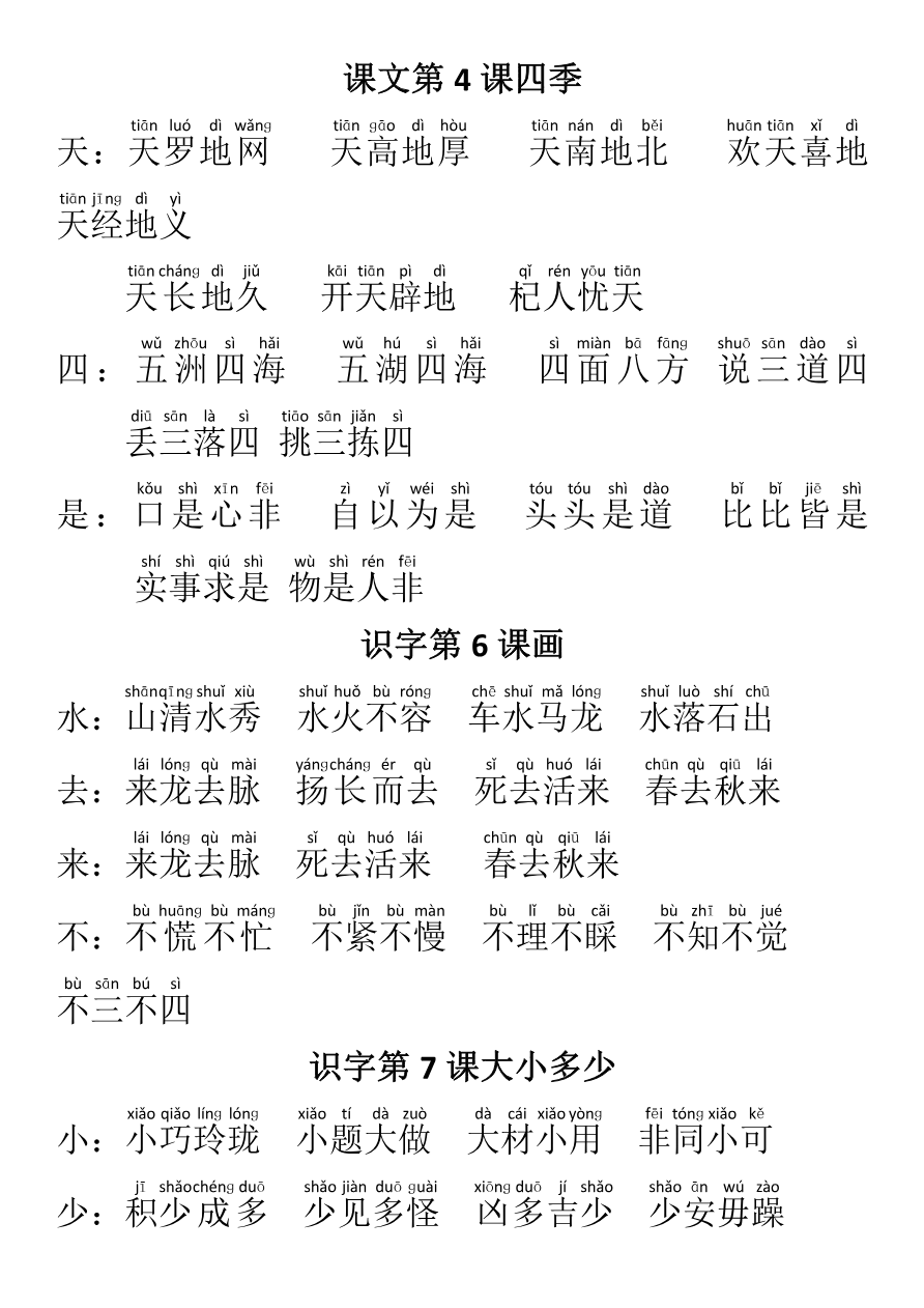 生字对应成语资料预览第 2 页