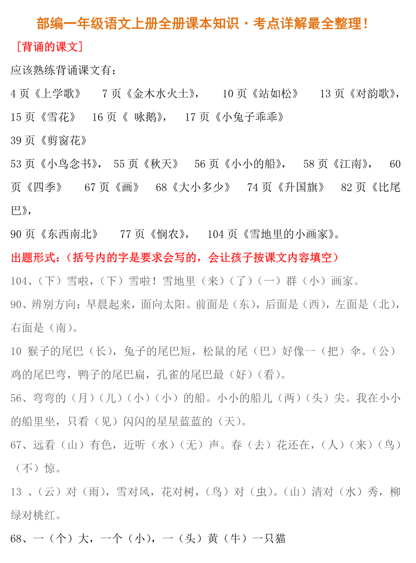 全册课本知识·考点详解最全整理资料预览第 1 页
