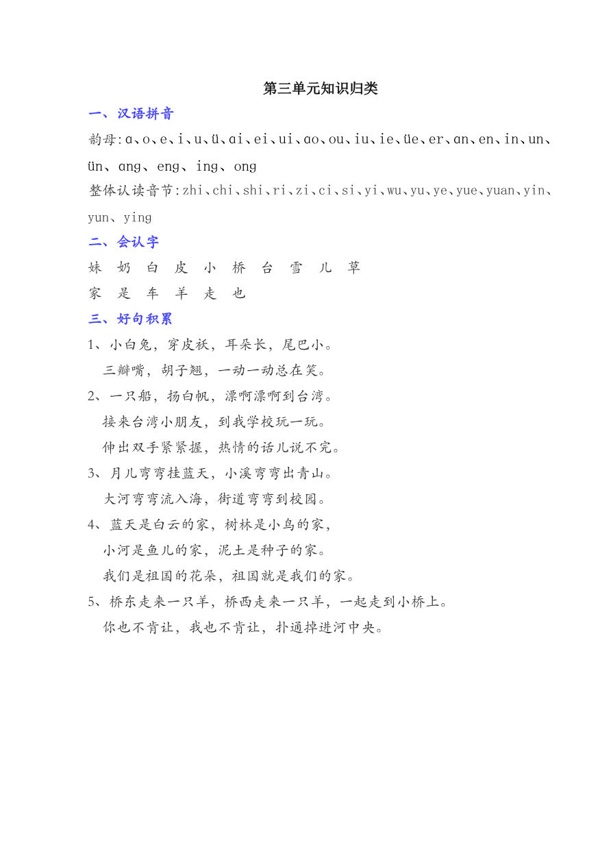 全册单元知识点归类汇总资料预览第 3 页