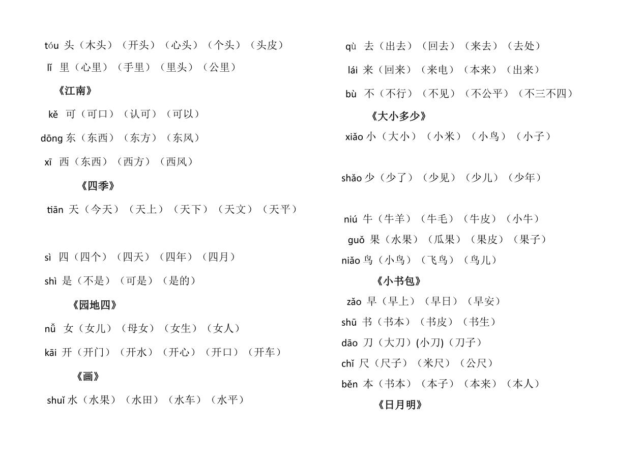 生字组词资料预览第 2 页
